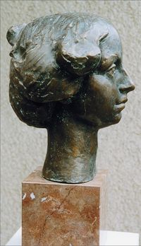 portrét Dominika Hudečka – 1988 (zatavený bronz, v = 50 cm)